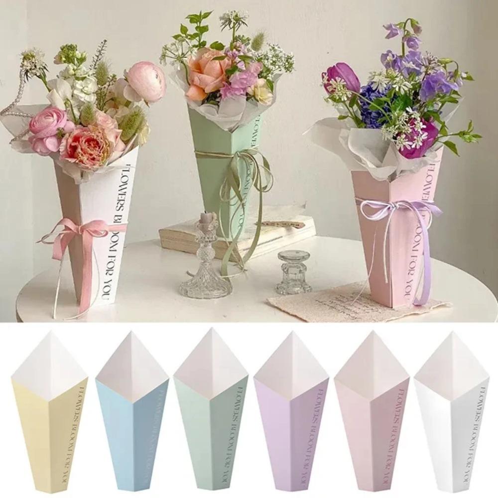DIY Flower Packaging Box Paper Rose Flower Bouquet Wrapping Bag Valentine's Day Gift