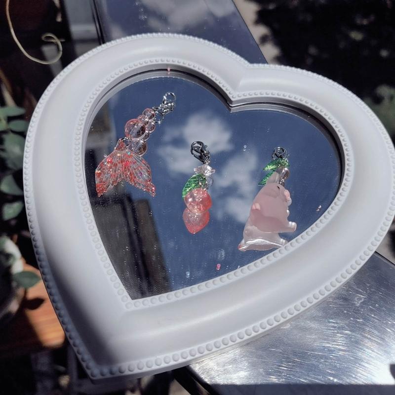 Fish Tail Strawberry Pig Hanging Pendant Sweet Phone Strap Bag Decoration Portable Hanging Lanyard Gift for Girls Women