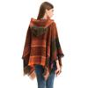 European & American Herringbone Women's Hooded Poncho Pullover (Spring, Autumn, Winter Collection)