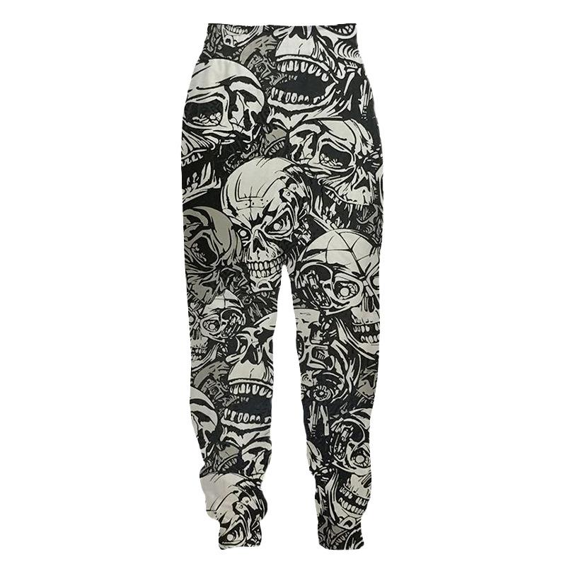 Spring Autumn Men's Pants Fashion Trousers Casual Man Sports Skull 3D Printed Streetwear Sweatpants Big Size Men Clothing S-6XL