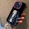 Чехол для телефона Call of Night N-Nazuna nanakusa Для iPhone 16,15,14,13,12,11,Mini,Pro,E,SE4,XS,MAX Фиолетовый Конфетный Матовый Чехол