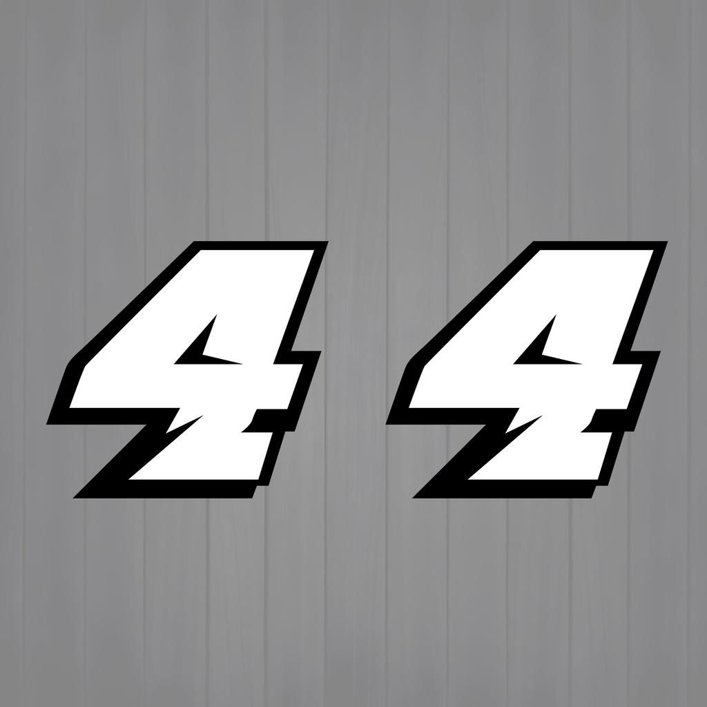 2PCS Motorcycle Racing Arabic Numbers Stickers DIY Refit Reflective Rainbow Sticker Number Helmet Car Styling 3D Decals