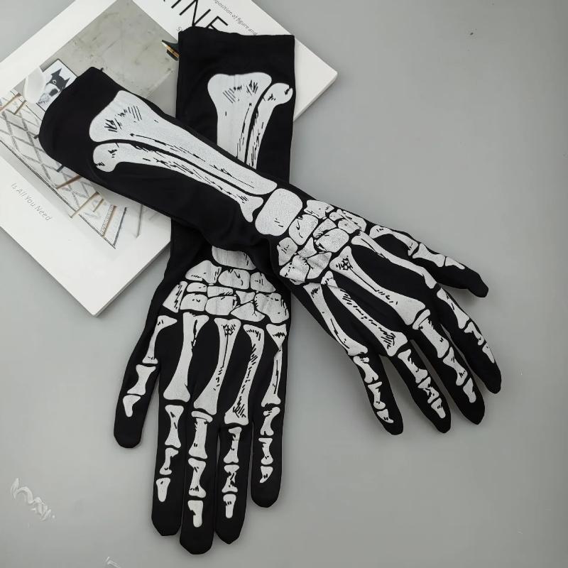 Halloween Skeleton Skeleton Gloves Trick Dark Wind Convex Gloves Skeleton Ghost Festival Costume