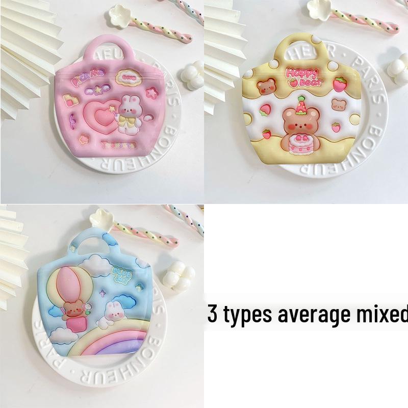 Рождественская мультяшная сумка для хранения украшений и закусок - Милая, мягкая, самозакрывающаяся