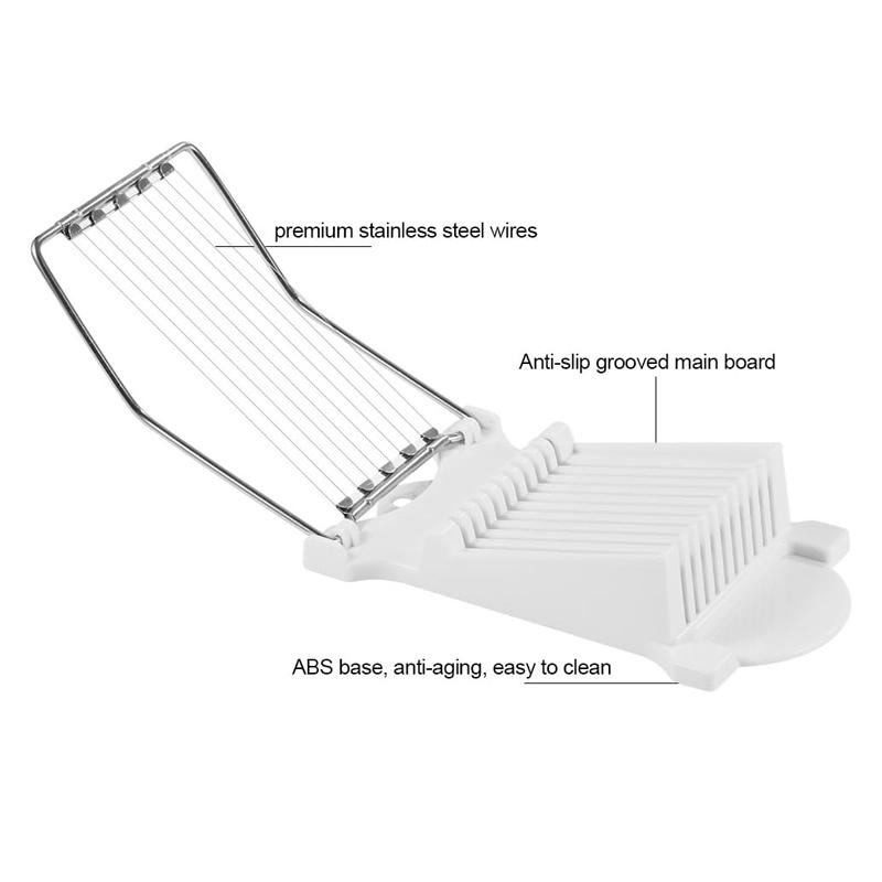 Слайсер, многоцелевой слайсер для мяса, яйцерезка из нержавеющей стали, нарезает 10 ломтиков для фруктов, лука, мягких продуктов и ветчины