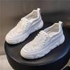 Little White Shoes Women's Leather Summer Transparent Network 2025 New Sports Flat Bottom Shallow Mouth Single Shoes Women's Breathable Casual