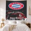 Fc Bayern Mnchen Custom Your Name Wall Decor Tapestry Art For Pet Memorial Birthdaywedding Party Backdrop Family Gift