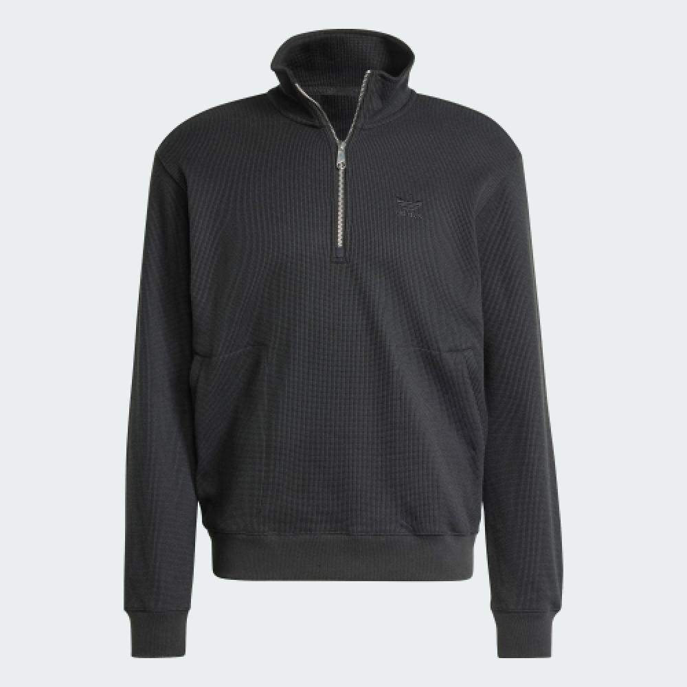 Adidas Trefoil Essentials Waffle Half Zip Sweatshirt Iw5807
