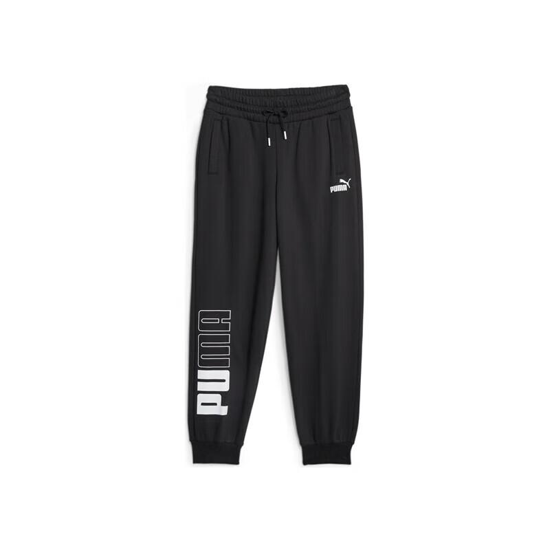 Puma Базовая серия Удобные Мягкие С принтом логотипа Вязаные Спортивные штаны Женские штаны Черные 680273-01