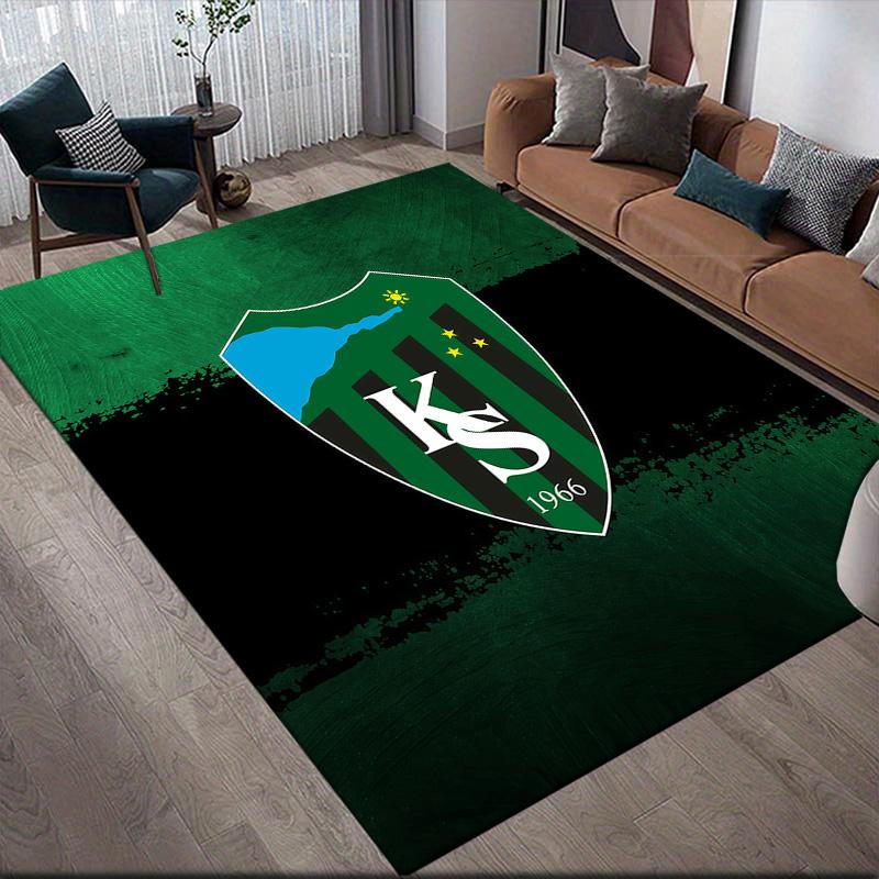 Квадратный ковер с фланелевым узором Kocaelispor, Ковер для гостиной, спальни, дивана, игровой комнаты, Нескользящий коврик для пола