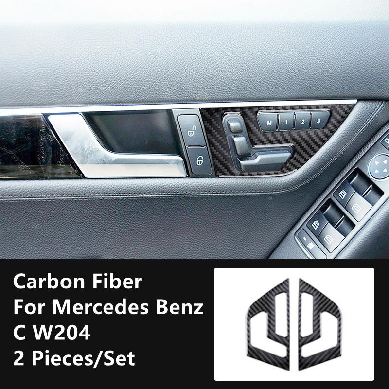 Углеродное волокно, модификация салона автомобиля, накладка, полоски, декоративные наклейки для Mercedes Benz C W204, внутренняя отделка автомобиля