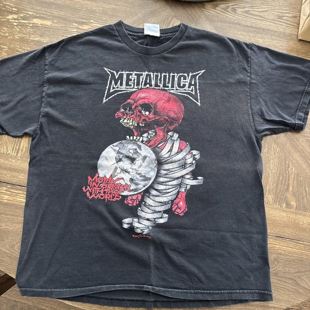 Metallica 2004 Madly In Anger Tour Pushead Art Reprint S-4XL Unisex T-Shirt