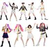In Stock 2025 Movie Rumi Cosplay Costumes Halloween Anime Demon Hunters Zoey Mira Uniform Print Stage Singer Dance Clothes Set
