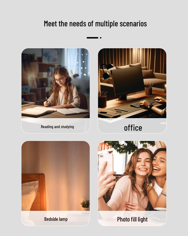 Светодиодная лампа-клипса для чтения с USB-подзарядкой: Защита глаз, Портативный мини-настольный светильник для студентов и ночного чтения