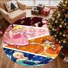 Princess Peach Toadstool Pattern Round Rug, Indoor/Outdoor Mat, for Picnic, Gameroom, Bedroom, Office, Living Room, Home Decor Carpet, Birthday Gift