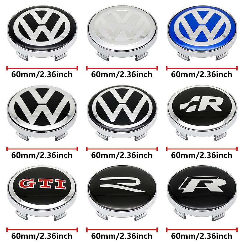 Для VW VOLKSWAGEN Новые 4 шт. 56 мм Наклейка на центр колеса автомобиля 60 мм Колпачок ступицы колеса Аксессуар Для VW golf Passat R Rline GTI