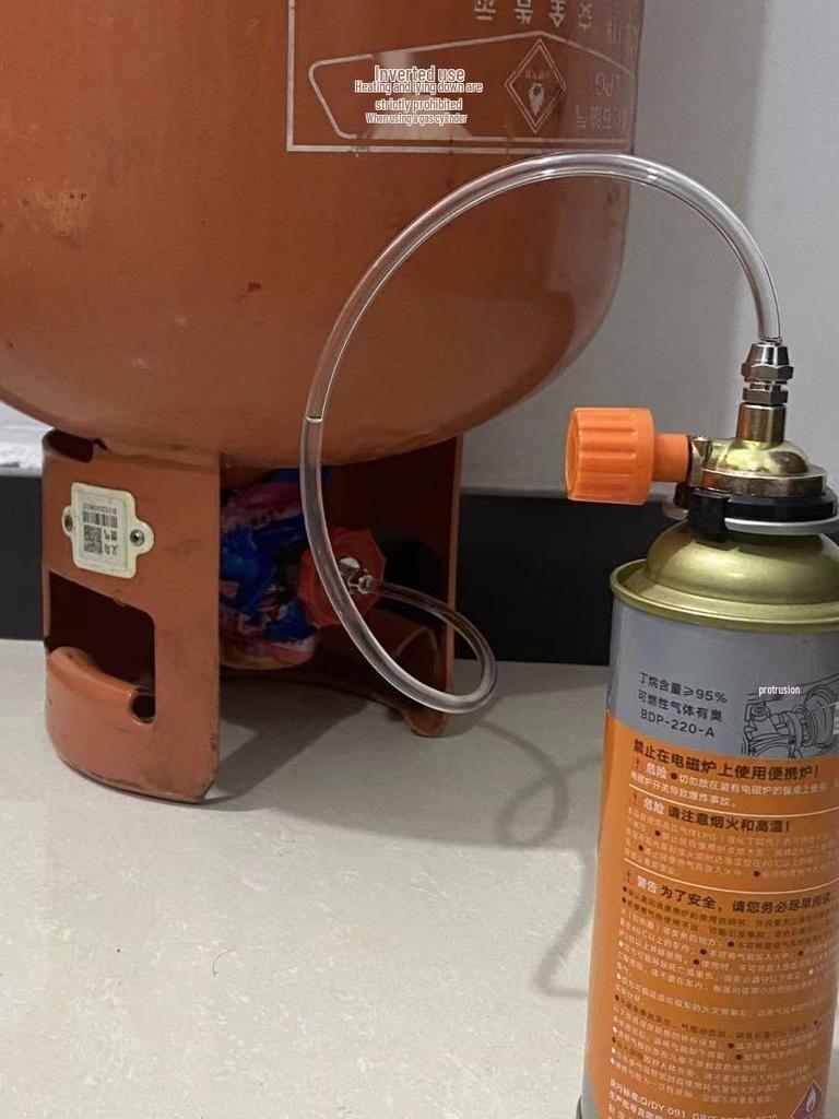 Outdoor Gas Can Refill Valve Adapter with Guide for Liquefied Gas Tanks