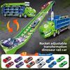 Dinosaur Rocket Track Car Toy Kit With Magnet Cars For Interactive Learning