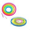 2 Pack Round Knitting Loom Set with Hook Lightweight Durable Plastic