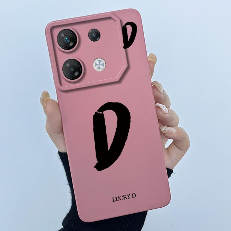 Чехол для телефона Infinix GT 10 Pro X6739 Счастливой начальной буквой Матовый мягкий силиконовый чехол для InfinixGT 10Pro GT10 Pro Чехол