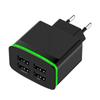 Настенное зарядное устройство с 4 портами USB 5V 4A, адаптер быстрой зарядки для телефона, штепсель EU для мобильного телефона