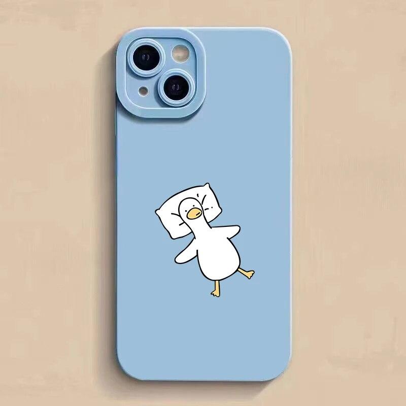 Animation Fashion Soft Lovely Phone For Iphone 14 11 Plus Mini 12 Max 6 XS 7 X 8 13 Pro 6s XR Silicon Straight TPU Case Cover