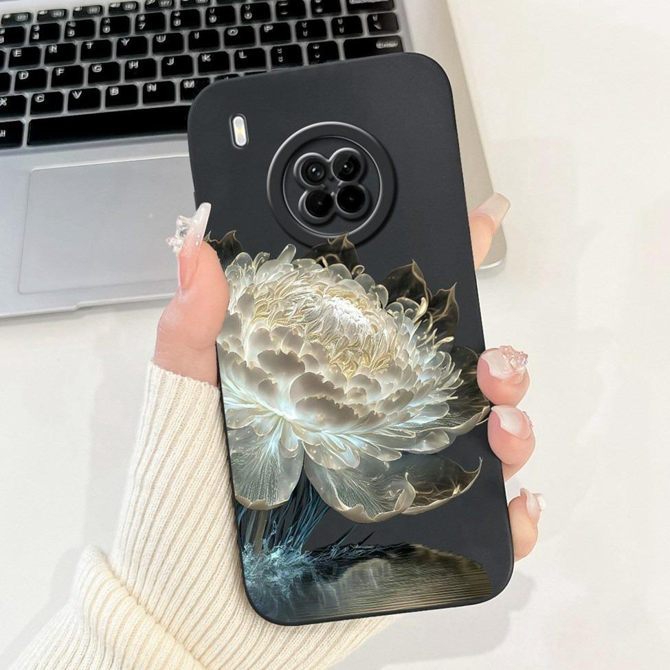 Для Huawei Y9A Чехол-крышка Роскошные Модные Цветы Кавайный Милый Кот Ударопрочный Чехол для Телефона Для Huawei FRL-22 FRL-23 FRL-L22 FRL-L23