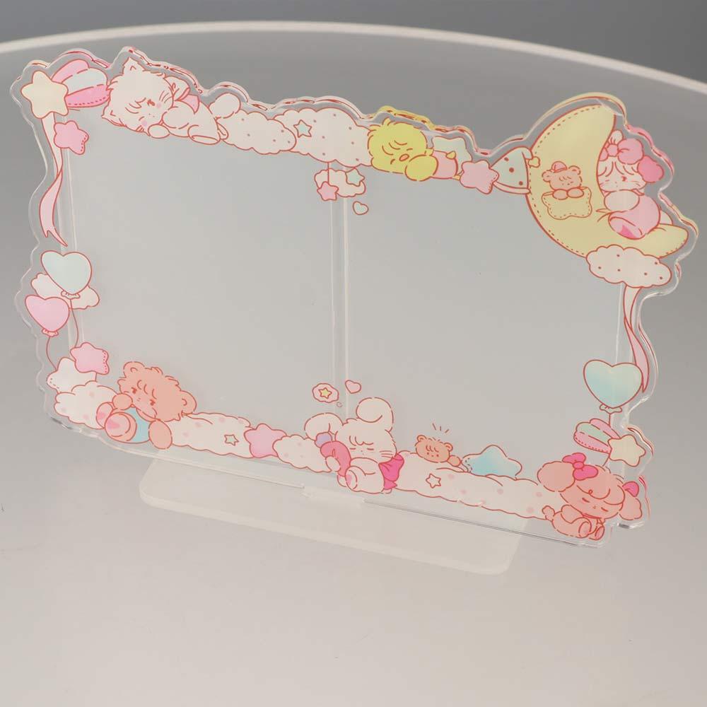 Dustproof Idol Card Display Stand Transparent Photo Frames Cute Photo Card Holder Gifts