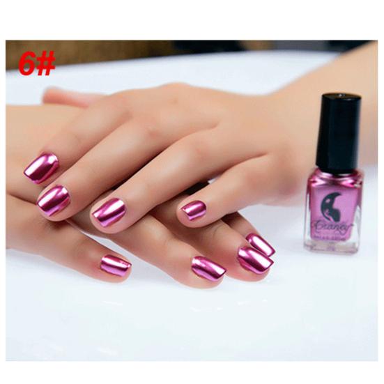 Инструмент для маникюра с металлическим хромированным зеркальным эффектом, 6 мл?Наклейка с лаком для дизайна ногтей