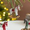 1 шт. Смоляная лошадка-качалка Рождественское украшение Винтажный стиль Для подвешивания на елку Домашний декор Поделка своими руками Коллекция Украшение для подарка Дом