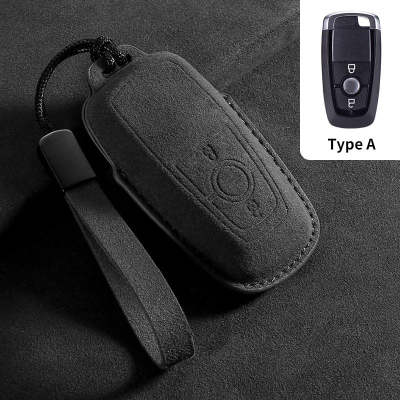 Кожаный чехол для автомобильного ключа для Ford Fusion Mustang Explorer F150 F250 F350 Ecosport Edge S-Max Ranger Lincoln Mondeo Брелок Аксессуар