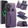 MAGKING K3 Series For Samsung Galaxy S24 Case Compatible with MagSafe Wallet PC+TPU+PU Phone Cover