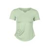 Womens V-Neck Quick-Dry Athletic T-Shirt Yoga Running Fitness Loose Fit Breathable Sport Top Summer
