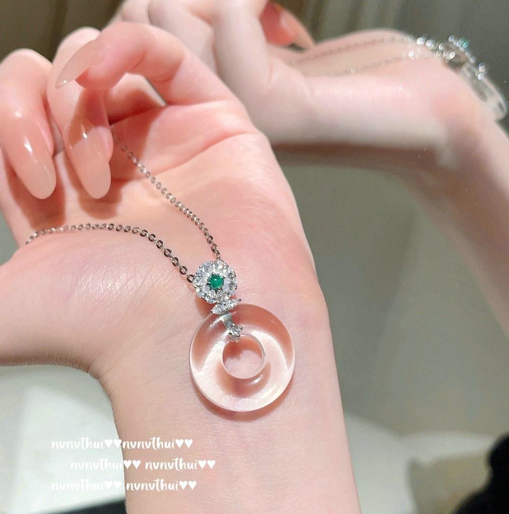 Ожерелье с красным гранатовым бантом Hui Jewelry, Дочь богатой семьи, Новое красное кольцо с цирконом в виде банта