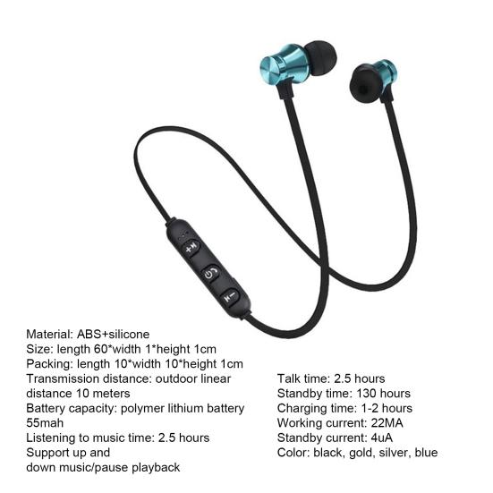 XT11 Earphone Wireless Magnetic In-Ear Universal Bluetooth-compatible Earphone for Sports