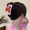 Cute Fruit Acetate Claw Clip Watermelon Ponytail Shark Clip Elegant Strawberry Shark Clip  Daily