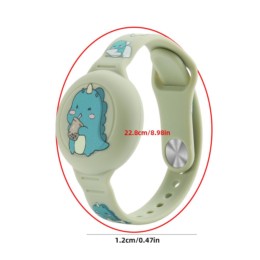 For Airtag Holder Bracelet Airtags Case Straps Cute Cartoon Watchband GPS Tracker Waterproof Silicone Holder