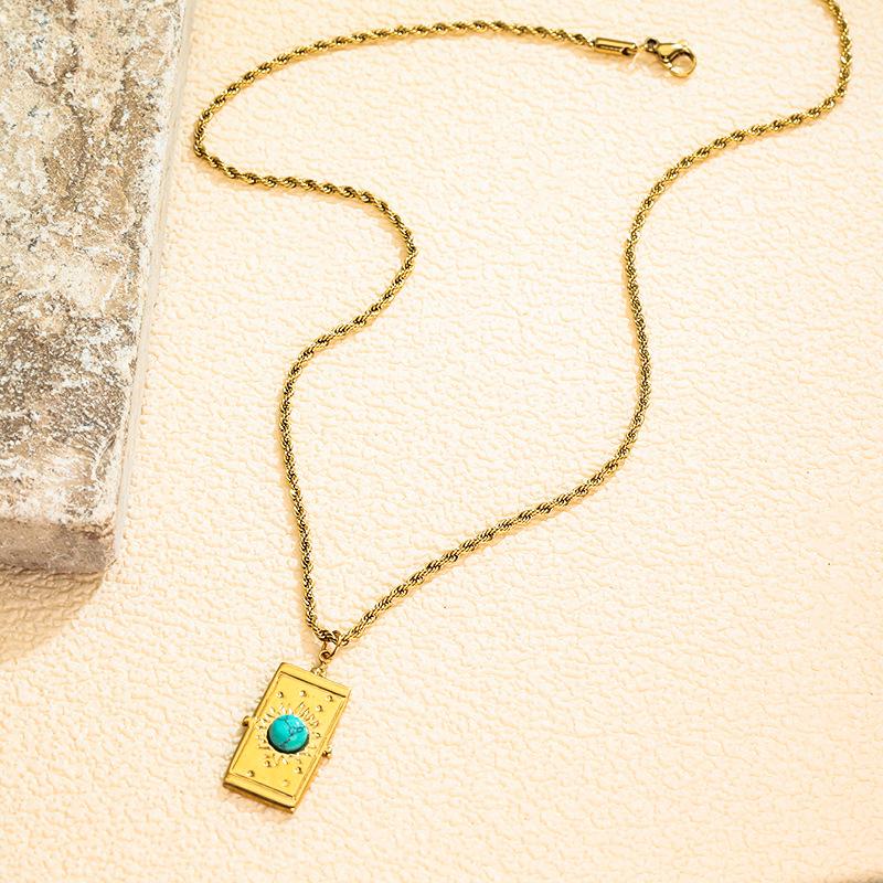 Европейский и американский стиль 3D кулон-ожерелье с картой Таро с инкрустированными микро-бриллиантами