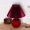 Retro Ceramic Pleated Table Lamp - Mid-Century Style for Bedroom or Wedding Decor