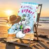 Diddl Print Beach Towel Design, Soft, Lightweight. for Home Bathroom, Spa, Pool, Yoga, Surfing, Camping, Gift for Family, Friend