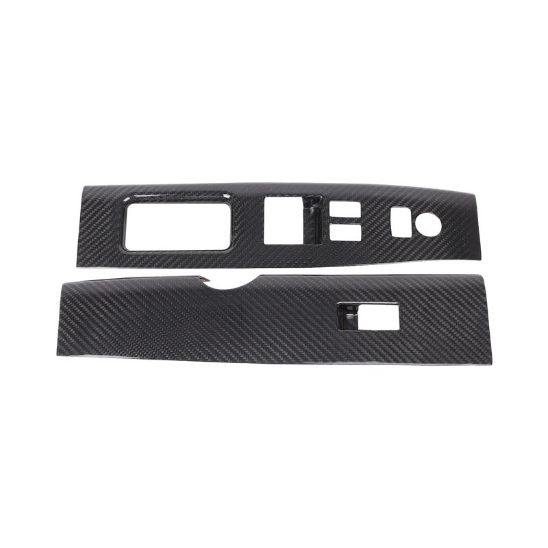 For Nissan 350Z 2003-2006 Real Carbon Fiber Car Window Lift Switch Cover Car Interior Modification Accessories RHD