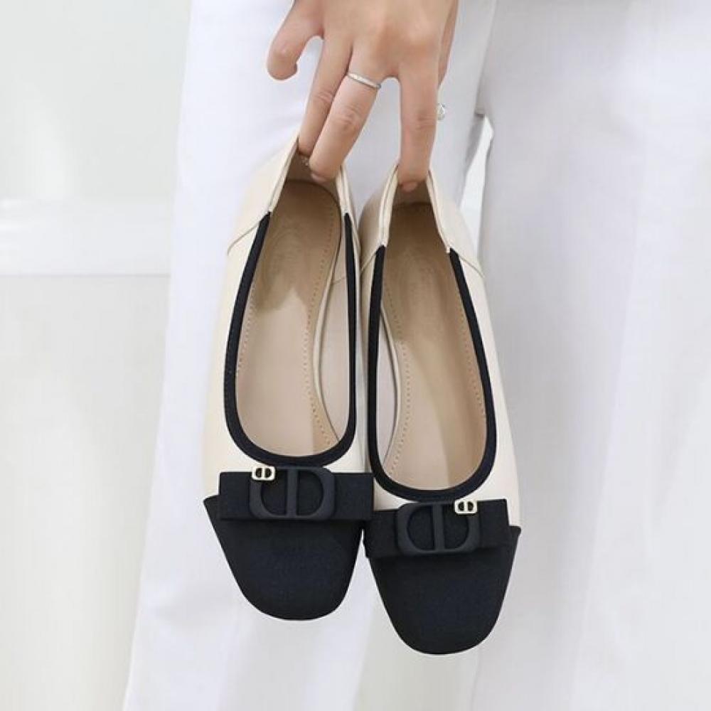 Jisyu Ribbon Chunky Heel Shoes 3.5cm