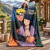 Hyuga Hinata Custom Name Flannel Blanket Personalized Soft Warm Plush Throw Blanket Customized Gift for Family Friends