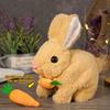Realistic Bunny Toy Kids Interactive Jumping Rabbit Plush Toy Lifelike Ears Twitching Handmade