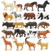 Medium Farm Wildlife Toy Set: Elk, Alpaca, Panda, Lion Models for Children, PVC