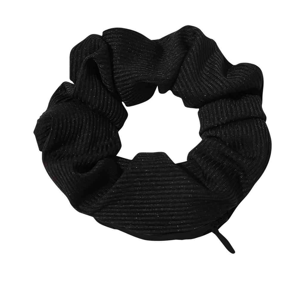 Резинки для волос на молнии, карманные резинки для волос, бархатный браслет для волос со потайной молнией, сумка для хранения помады для ключей, эластичная лента для волос