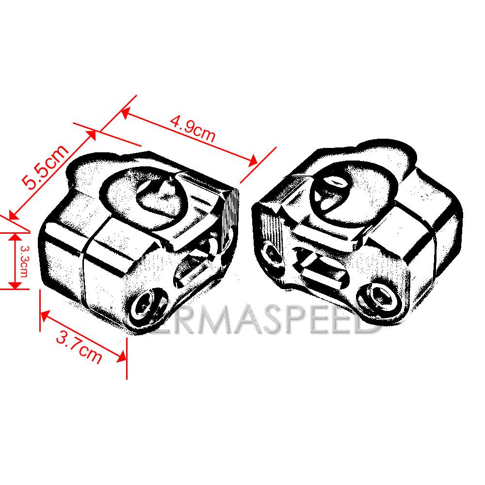 1 пара 1/8 "CNC алюминиевые стойки руля мотоцикла 28 мм регулируемые зажимы для толстого стержня, универсальные для мотоцикла