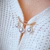 "Lanhao Elegant Korean Pearl Brooch: Anti-Exposure Collar Pin for Women"