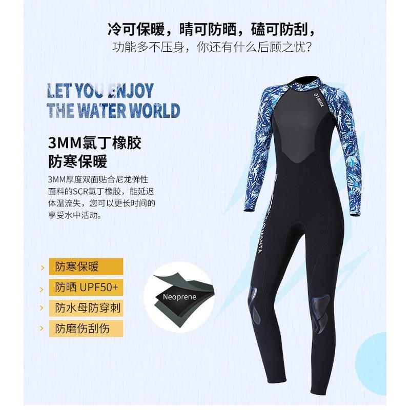 3mm Full Body Wetsuit Men Women Diving Snorkeling Surfing Swimming Thermal Protection Winter Summer