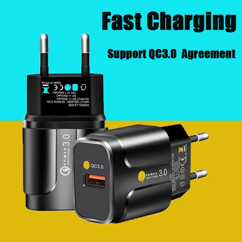 Quick Charge 3.0 USB зарядное устройство универсальный QC 3.0 18 Вт адаптер быстрой зарядки настенное зарядное устройство для мобильного телефона для iPhone Samsung Xiaomi